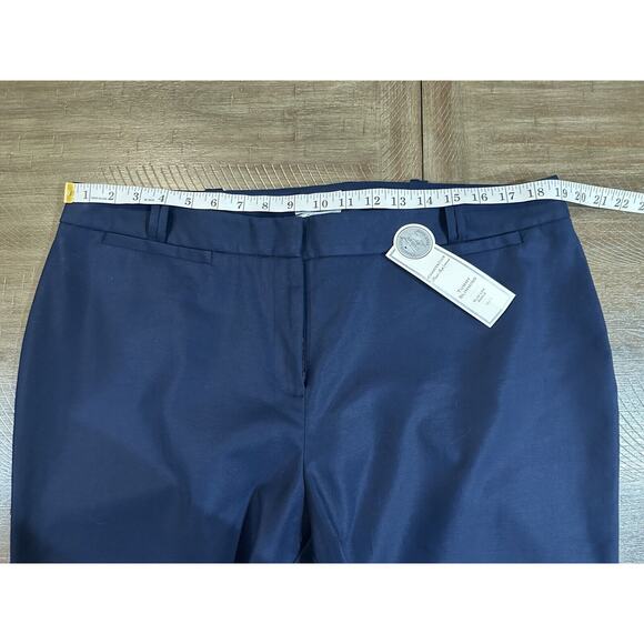 NWT Charter Club Curvy Fit Tummy Slimming Slim Leg Ankle Navy Blue Pants Size 16 - Picture 6 of 12
